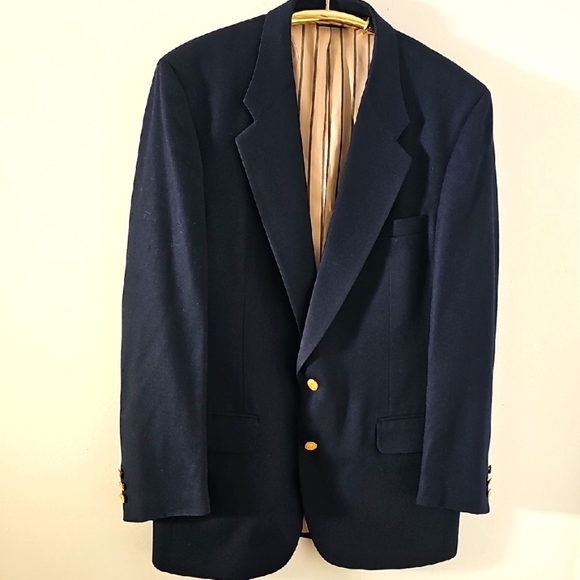 Classic Navy Blazer 40R Gold Buttons By NORTHRIDGE JACOBSON. 100% Pure Wool USA - Picture 1 of 13